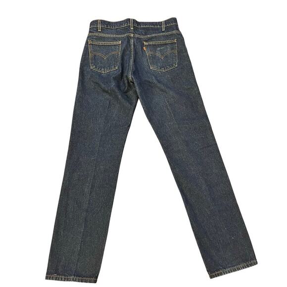 Vtg Levis 505 Denim Jeans Orange Tab Dark Wash Regular Fit USA Men’s Size 34x34 - Picture 2 of 8